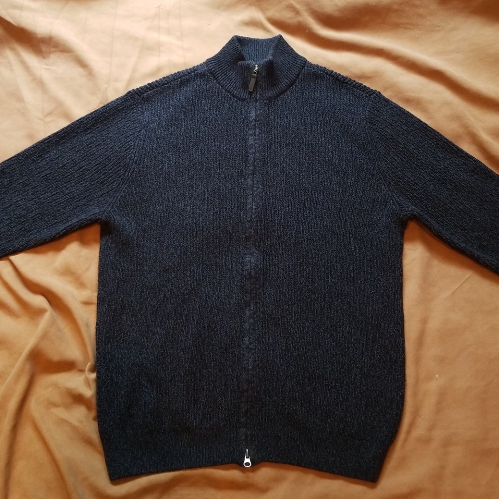 Tasso Elba cotton full zip sweater. Size Medium